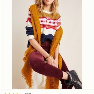 Anthropologie Carraway Boucle Fringed Scarf